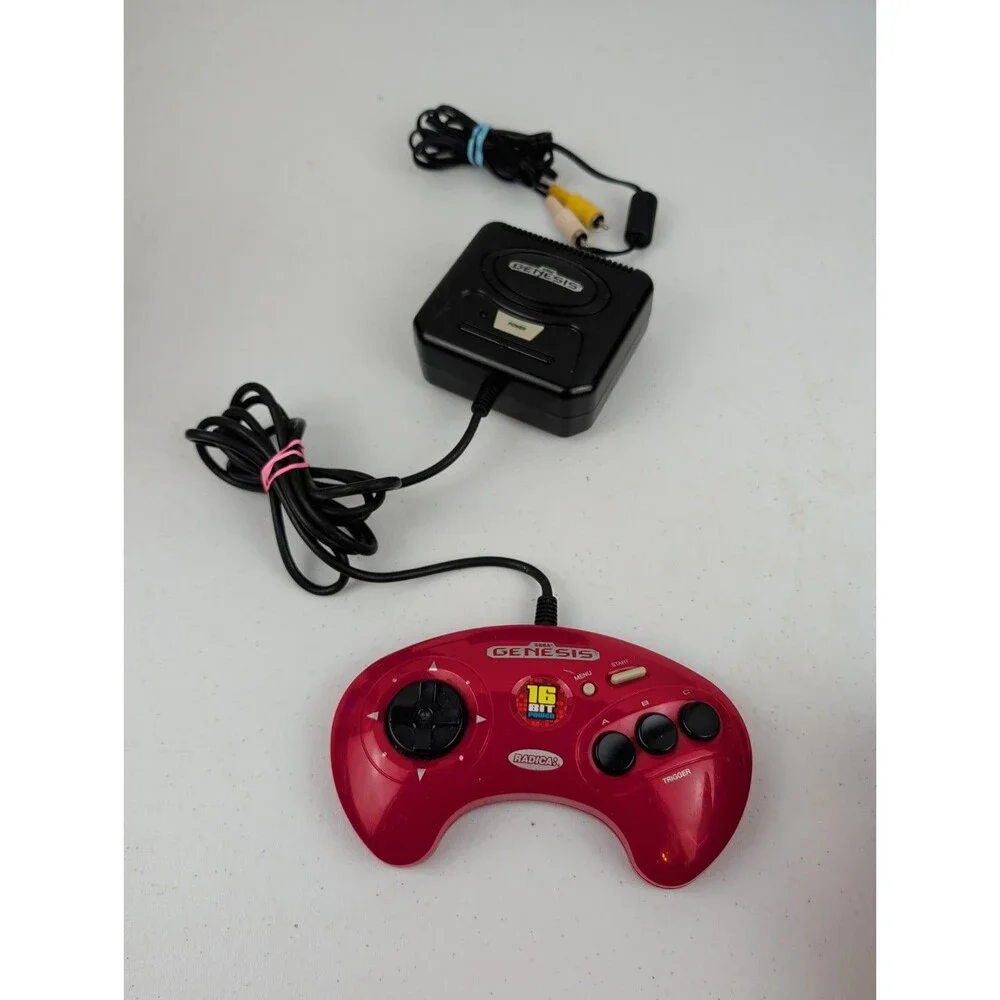 Radica Sega Genesis 16 BIT Power - Plug & Play 6-in-1 Game System Red 2004 Works